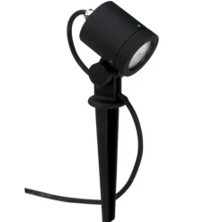 Udendørs spotlampe 626, sort, drejelig, jordspyd