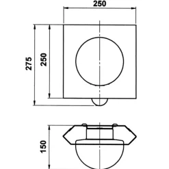 Udendørs væglampe 512 med sensor