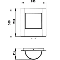 Udendørs væglampe 437 med sensor