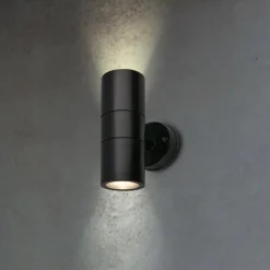 Udendørs væglampe 3792025 sort plast op/ned 2 x GU10