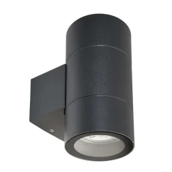 Udendørs væglampe Achernar 2 lyskilder op/ned sortgrå