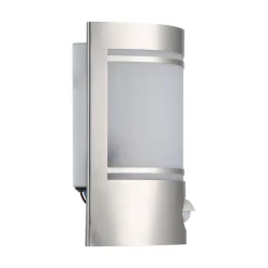 Udendørs væglampe Cerno, bevægelsessensor, stål