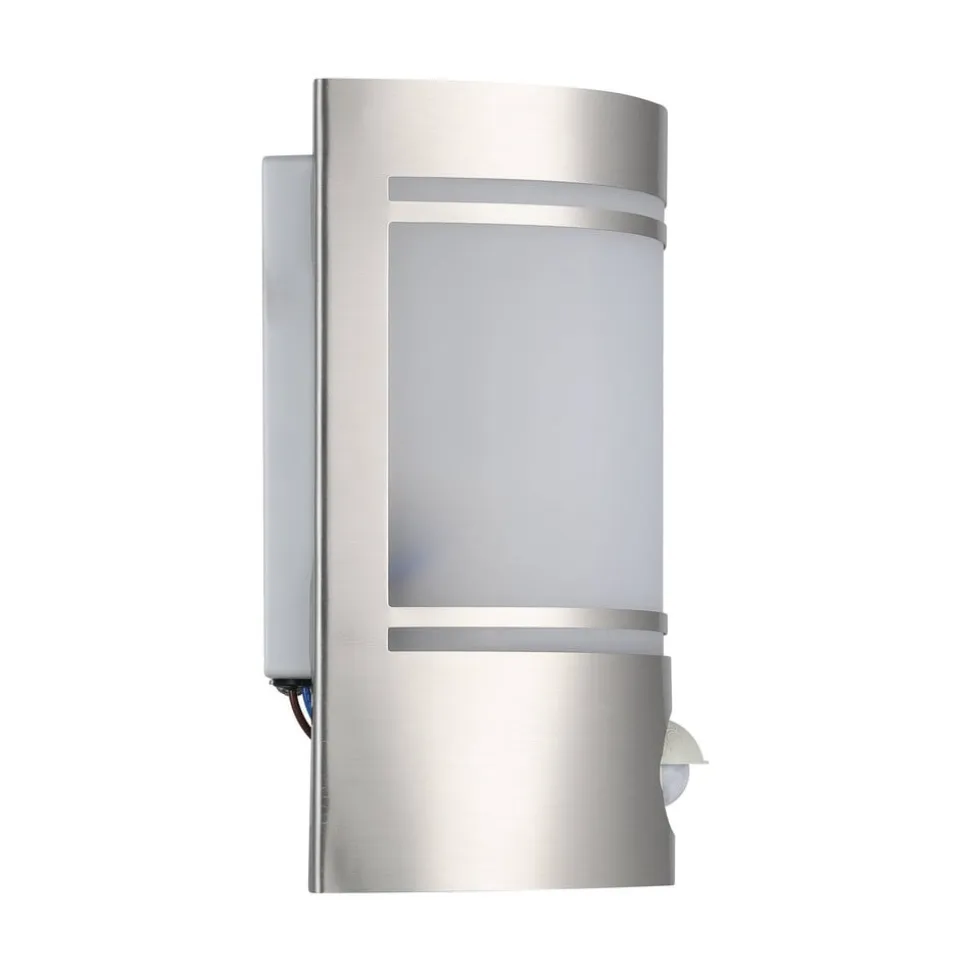 Udendørs væglampe Cerno, bevægelsessensor, stål