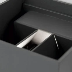 Udendørs væglampe Cube-S, antracit, metal, sensor