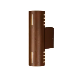 Udendørs væglampe Cuneo, rustfarvet, 25 cm, metal, op/ned