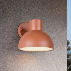 Udendørs væglampe Elbe, abrikos, trykstøbt aluminium, E27