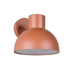 Udendørs væglampe Elbe, abrikos, trykstøbt aluminium, E27
