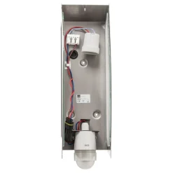 Udendørs væglampe firkantet i stål med sensor