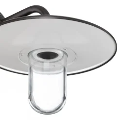 Udendørs væglampe Golfo bruneret messing glas klar