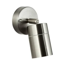 Udendørs væglampe Jandy down, drejelig, rustfrit stålfarve, metal