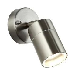 Udendørs væglampe Jandy down, drejelig, rustfrit stålfarve, metal