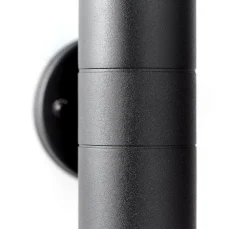 Udendørs væglampe Jandy up/down, sort, metal, glas, GU10