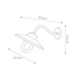 Udendørs væglampe Klampenborg, blå, lygte, stål