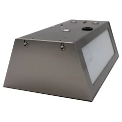 Udendørs væglampe Long i stål med sensor