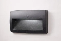 Udendørs væglampe Lorenza sort/klar 26 cm, R7S CCT kunstharpiks