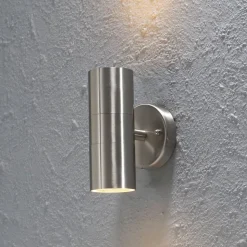 Udendørs væglampe Modena, stål, 2 lyskilder