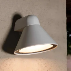 Udendørs væglampe Pals, IP65 hvid mat