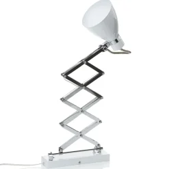 Udtrækkelig væglampe Kordian af metal, hvid