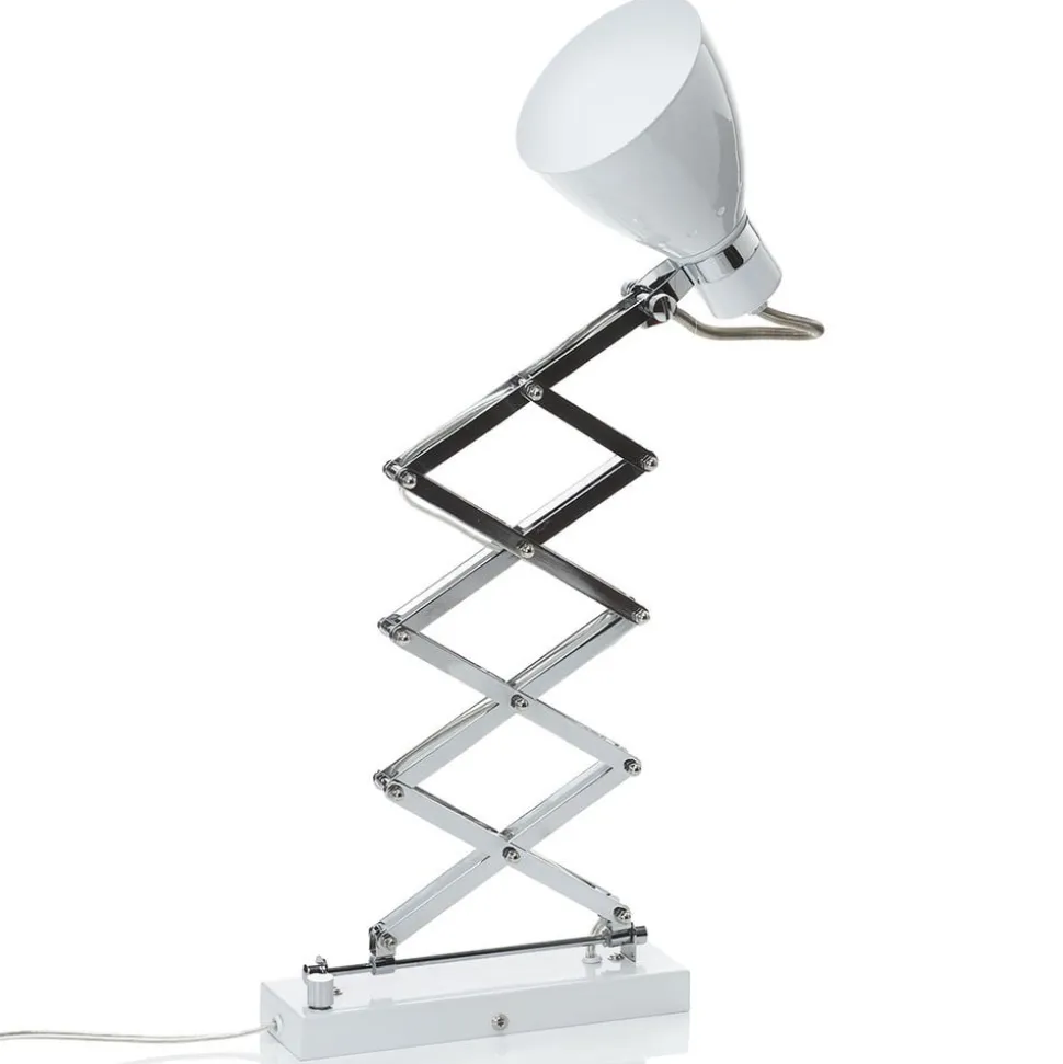 Udtrækkelig væglampe Kordian af metal, hvid