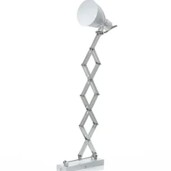 Udtrækkelig væglampe Kordian af metal, hvid