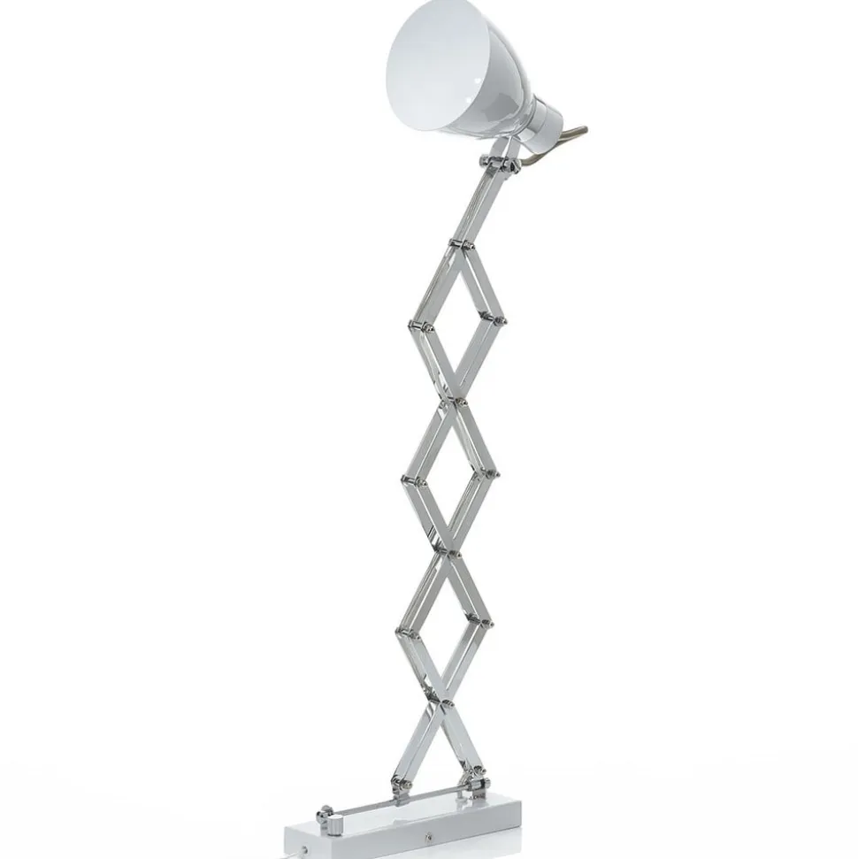 Udtrækkelig væglampe Kordian af metal, hvid