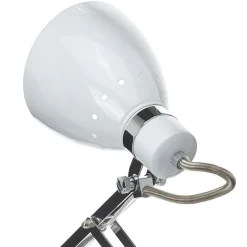 Udtrækkelig væglampe Kordian af metal, hvid