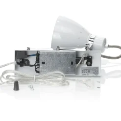 Udtrækkelig væglampe Kordian af metal, hvid