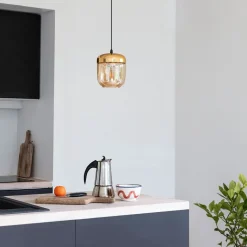 UMAGE Acorn hængelampe 1 lyskilde rav messing