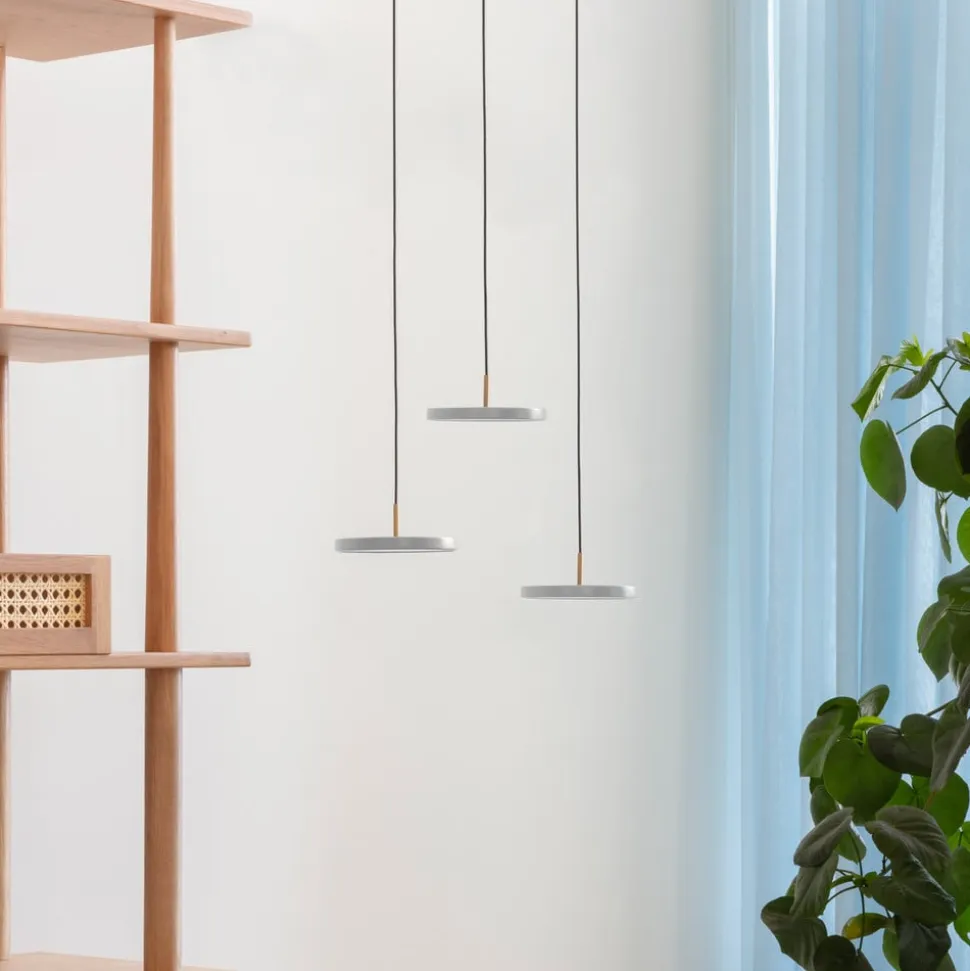 UMAGE Asteria MicroV2 hængelampe, dæmpes, lysegrå