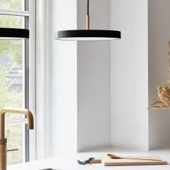 UMAGE Asteria mini hængelampe, messing, sort