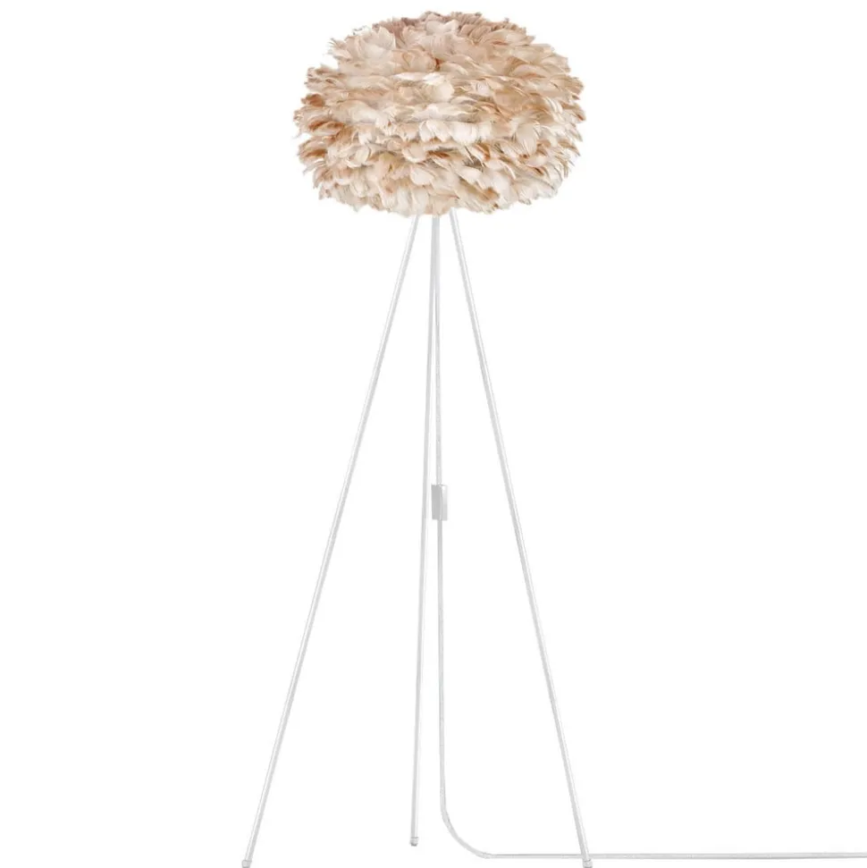 UMAGE Eos medium gulvlampe, tre ben, lysebrun