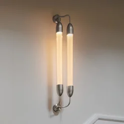 UMAGE væglampe Lemon Squeeze 2 lyskilder, længde 94 cm stålfarvet