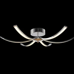 Umbra LED-loftlampe, 6 lyskilder, 91 cm, krom