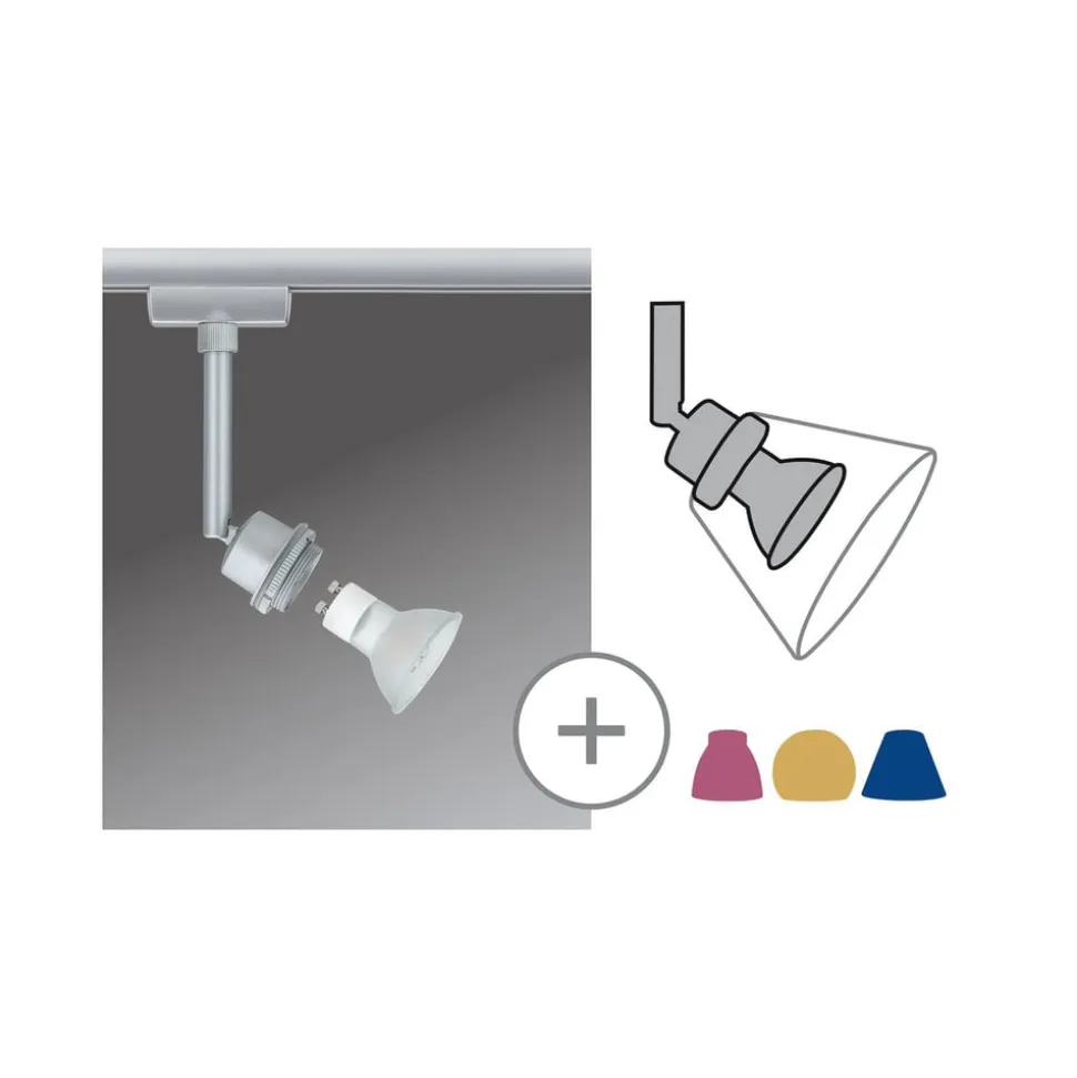 URail LED-spot 3,5 W GZ10 krom mat