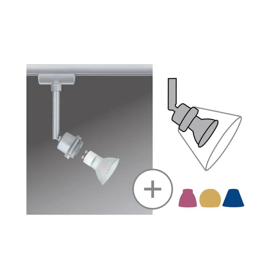 URail LED-spot 3,5 W GZ10 krom mat