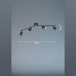 Vano LED-loftspot, sort, 4 lyskilder