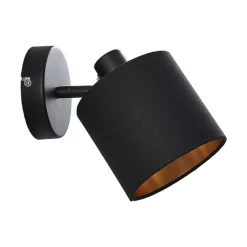 Vasilia væglampe i sort og guld, 1 lyskilde.