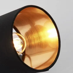 Vasilia væglampe i sort og guld, 1 lyskilde.