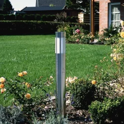 Vejlampe 475, stål, højde 90 cm, bevægelsessensor