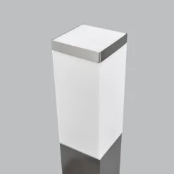 Vejlampe 400166, stål med 2 stikkontakter