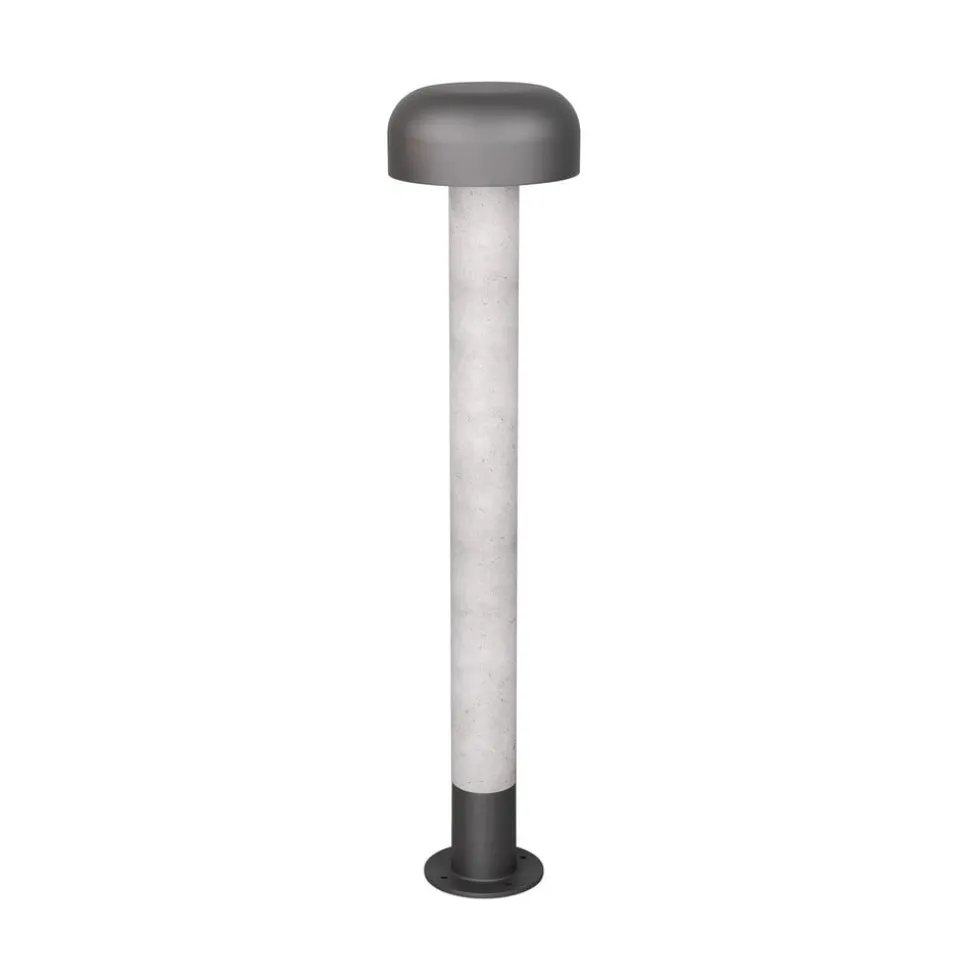 Vejlampe Fraser, grå/betonlook, aluminium, IP54, højde 84,5 cm