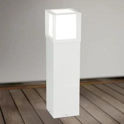 Vejlampe Henry, hvid, højde 60 cm, aluminium/stål