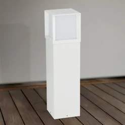 Vejlampe Henry, hvid, højde 60 cm, aluminium/stål