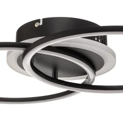 Venida LED-loftlampe i ring-design, sort