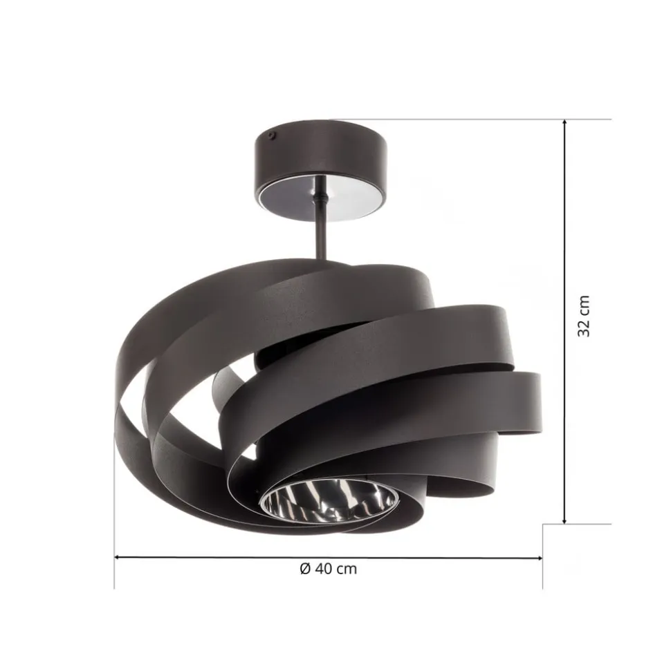 Vento loftlampe, sort, Ø 40 cm, metal, E27