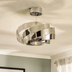 Vento loftslampe, krom nikkelfarvet, Ø 40 cm, metal