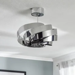 Vento loftslampe, krom nikkelfarvet, Ø 40 cm, metal