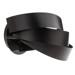 Vento væglampe, sort, E14, metal, 14 cm høj