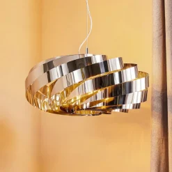 Vento-pendel, krom-nikkelfarvet, Ø 60 cm, metal