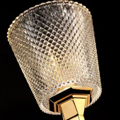 Verity LED-væglampe, IP44, poleret guld